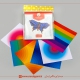 کاغذ استاندارد اوریگامی با طرح رنگین کمان